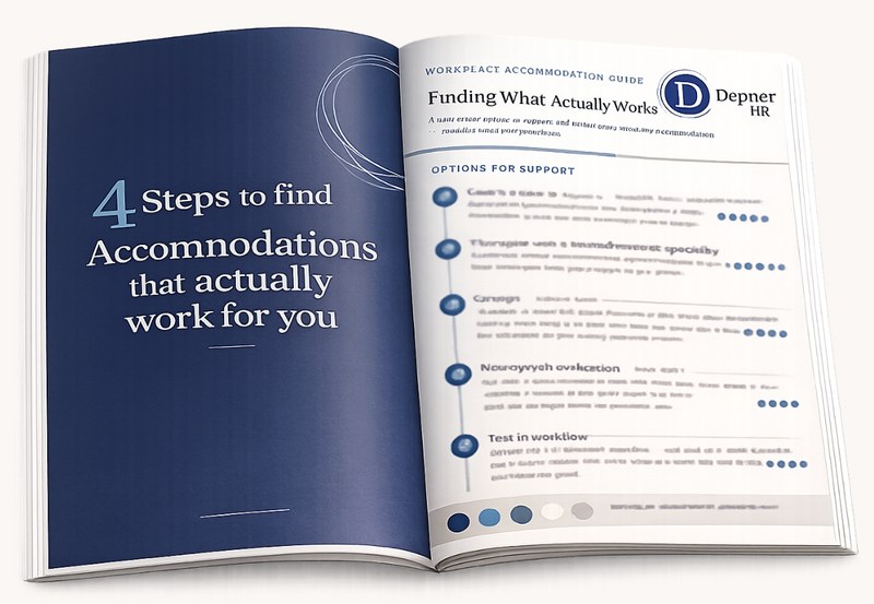 The 4 Steps guide, open to the options for support pages.